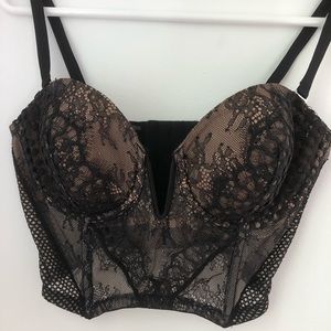 Victoria’s Secret Black Lace Bustier sz 34D
